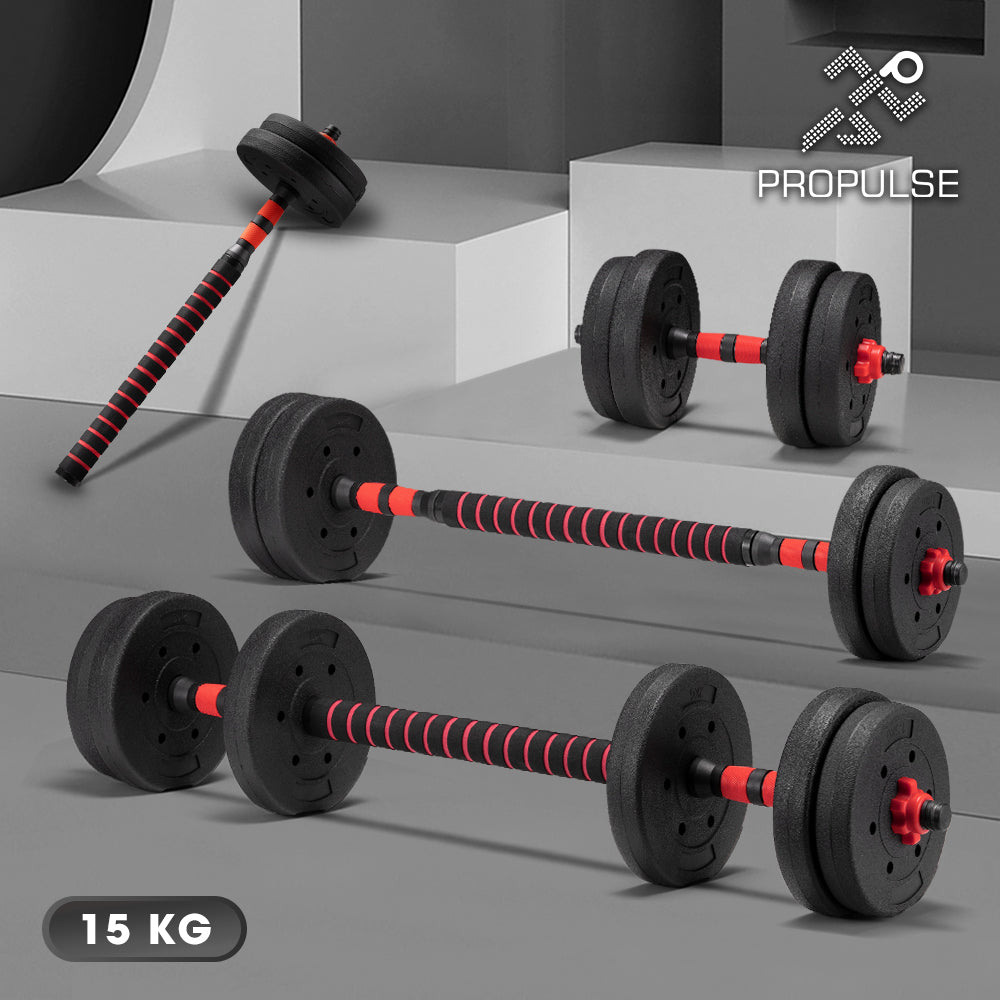 ProPulse Adjustable Dumbbell Barbell Set Home Weights Exercise 15/20/25/40KG - Sunyee