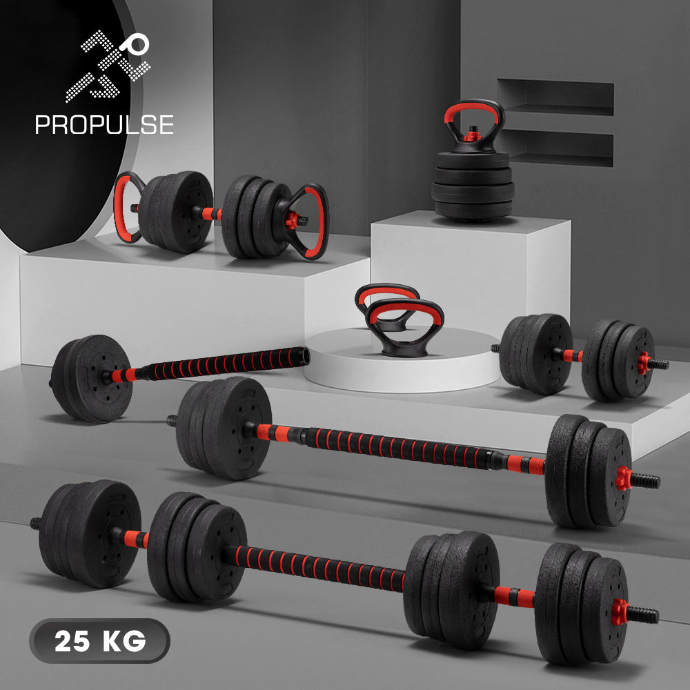 ProPulse Adjustable Dumbbell Barbell Set Home Weights Exercise 15/20/25/40KG - Sunyee