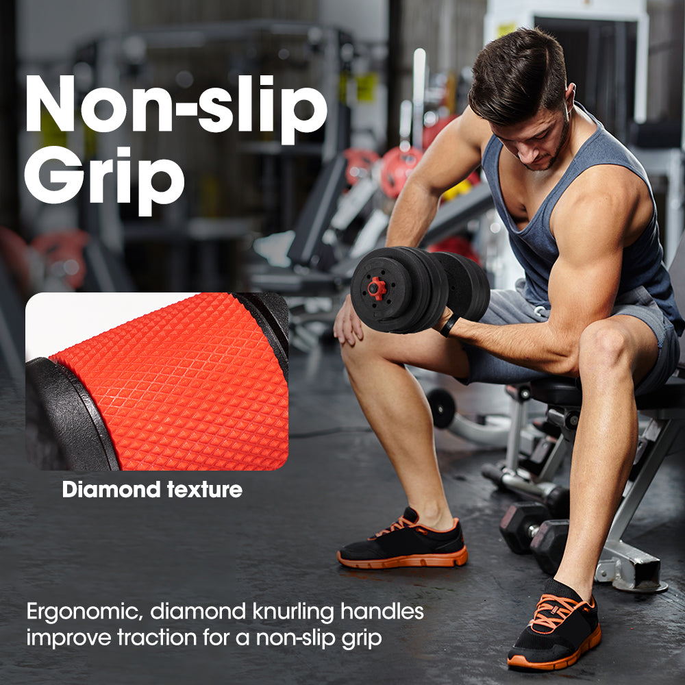 ProPulse 40KG Adjustable Dumbbell Barbell Set Home Gym Weights Exercise - Sunyee