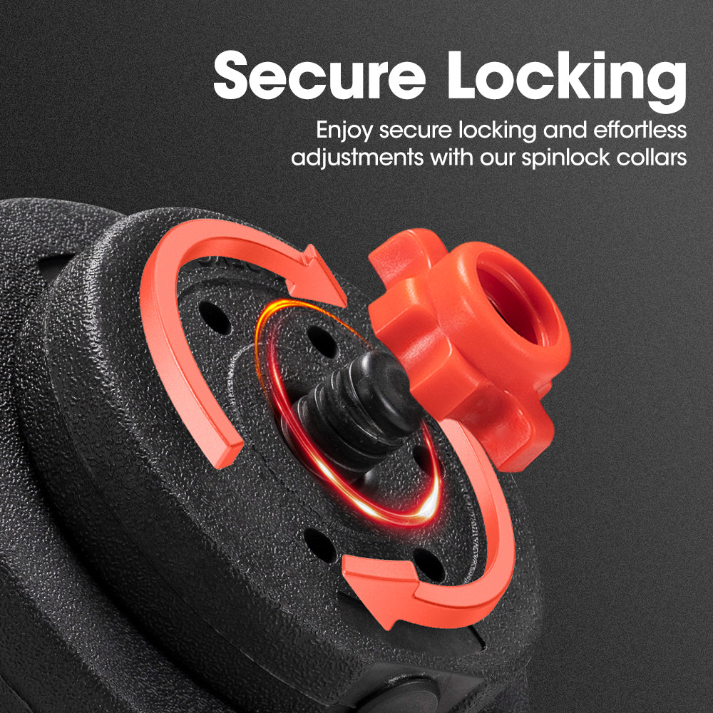 ProPulse 40KG Adjustable Dumbbell Barbell Set Home Gym Weights Exercise - Sunyee