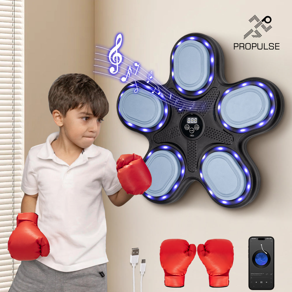 ProPulse Smart Punching Boxing Electronic Music Machine with Box Gloves 9 Speeds - Sunyee