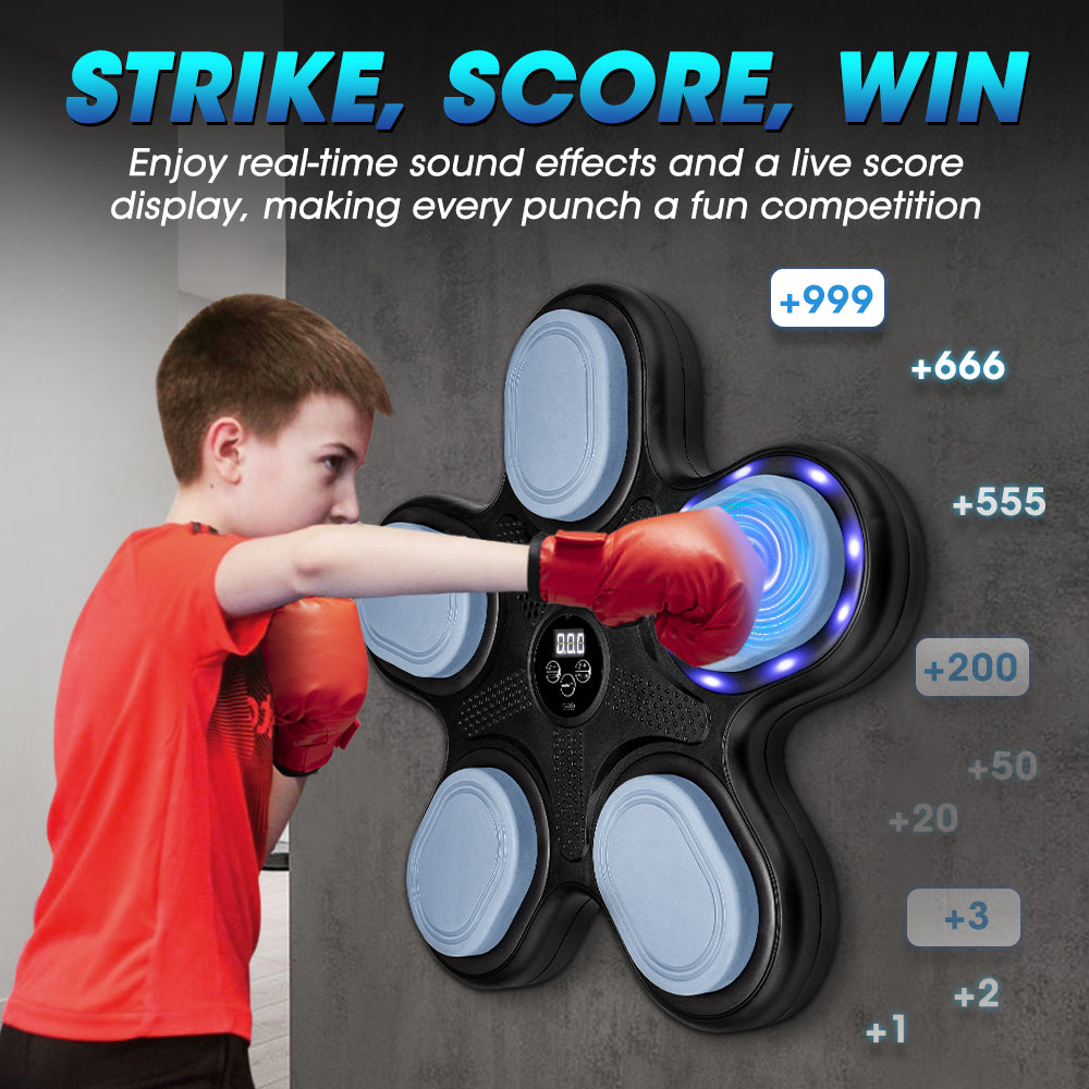 ProPulse Smart Punching Boxing Electronic Music Machine with Box Gloves 9 Speeds - Sunyee