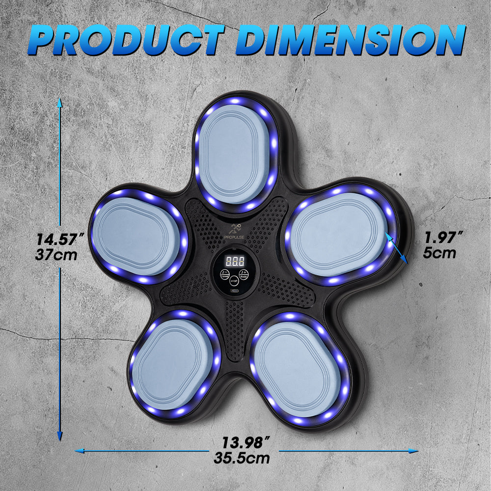 ProPulse Smart Punching Boxing Electronic Music Machine with Box Gloves 9 Speeds - Sunyee