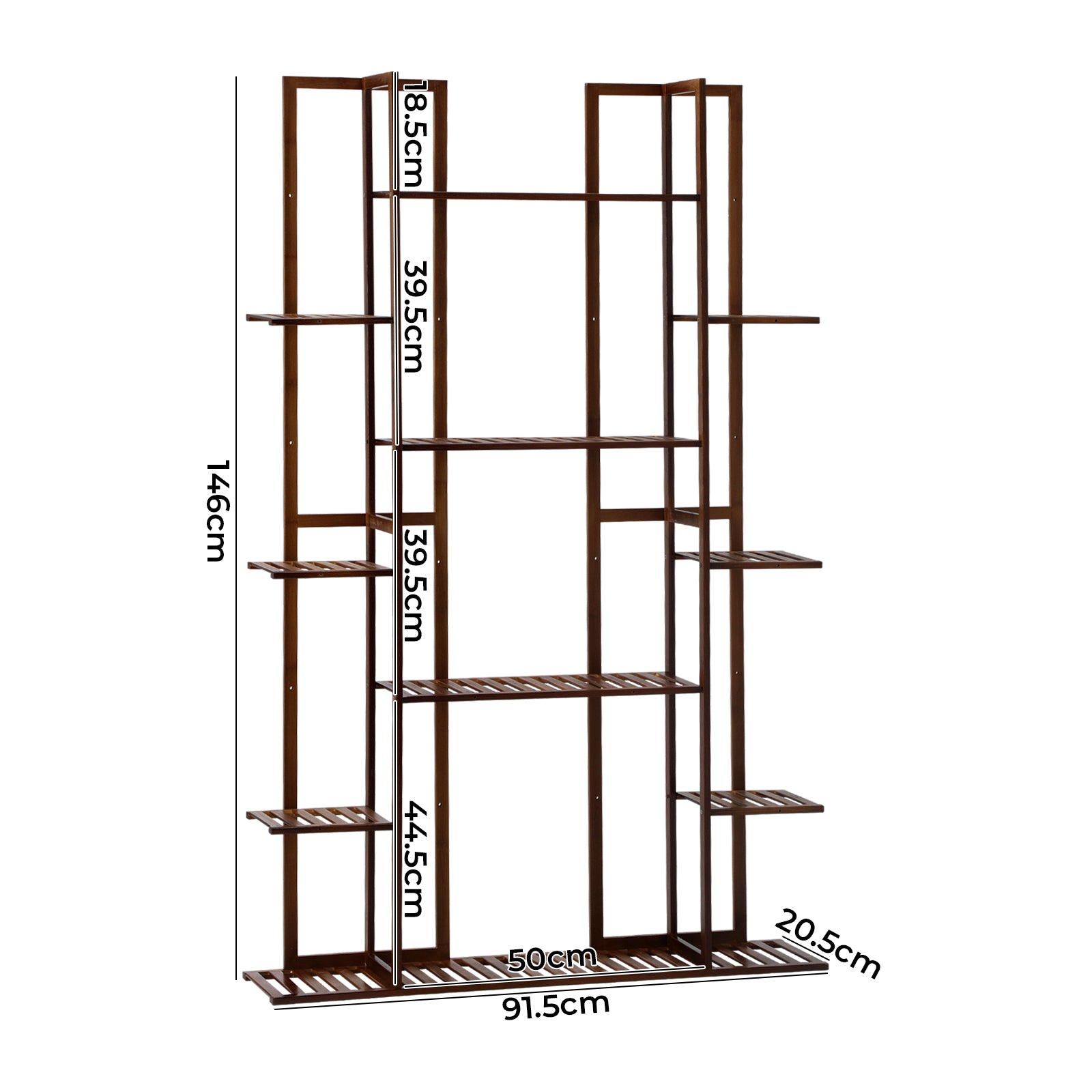 Livsip Plant Stand Bamboo Flower Pots Holder Display Rack 7-tier Planter Shelf - Sunyee