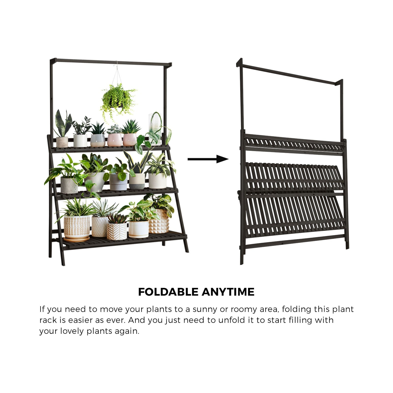 Livsip 3 Tier Plant Stand Indoor Outdoor Garden Planter Flower Pot Shelf Wooden - Sunyee