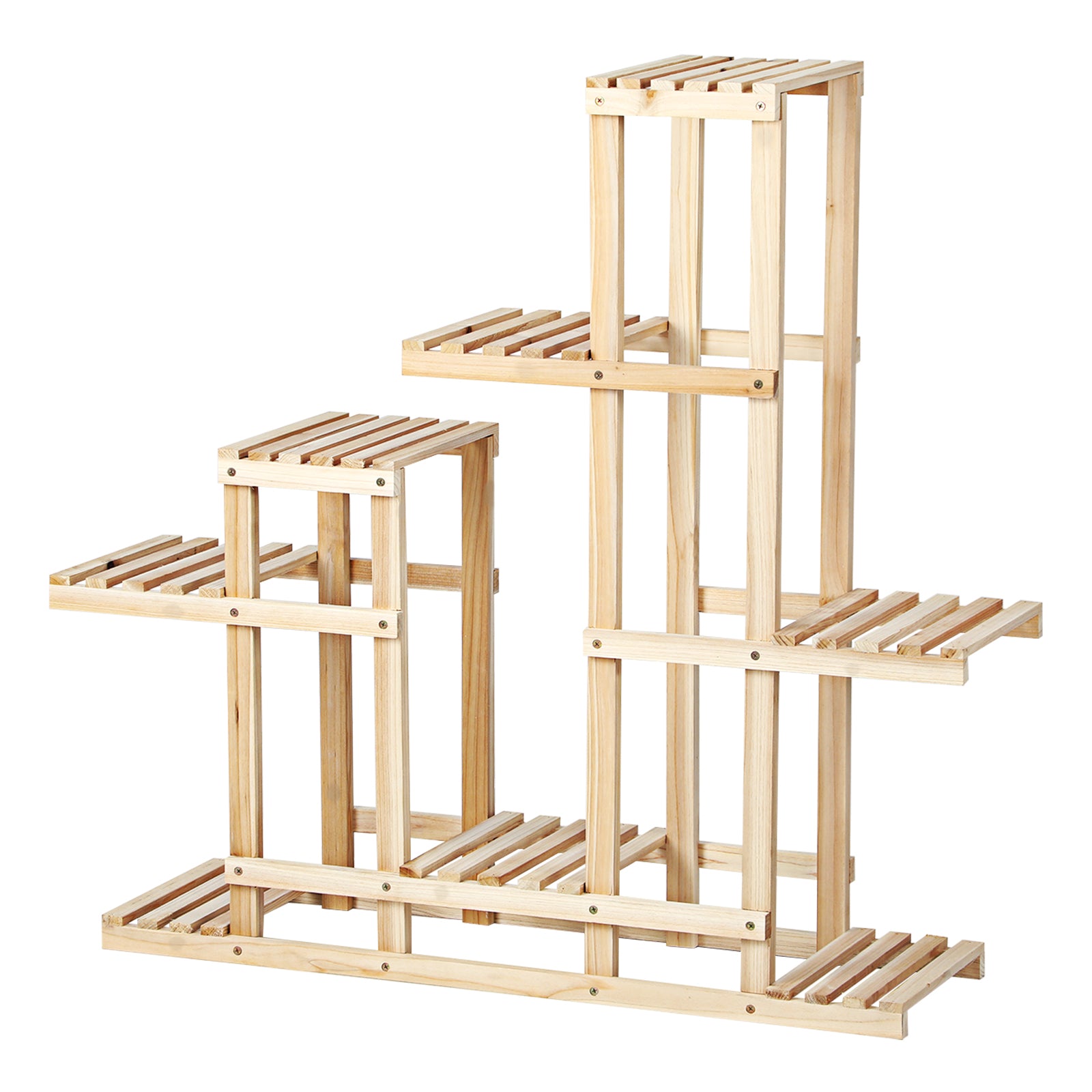 Livsip Plant Stand 6 Tiers Flower Pot Planter Corner Shelf Wooden Shelving DIY - Sunyee