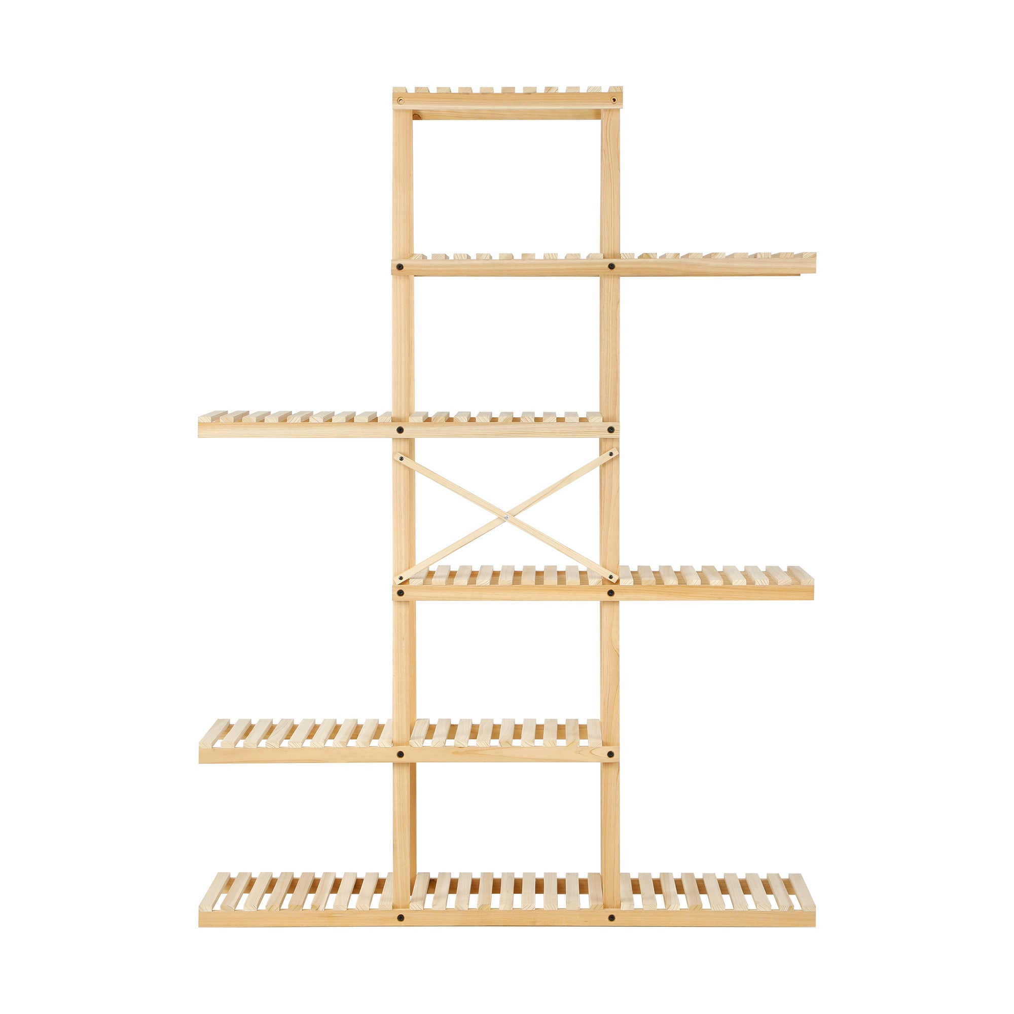 Livsip Bamboo Wood Plant Stand Flower Plants 6 Tiers Corner Display Shelves DIY - Sunyee