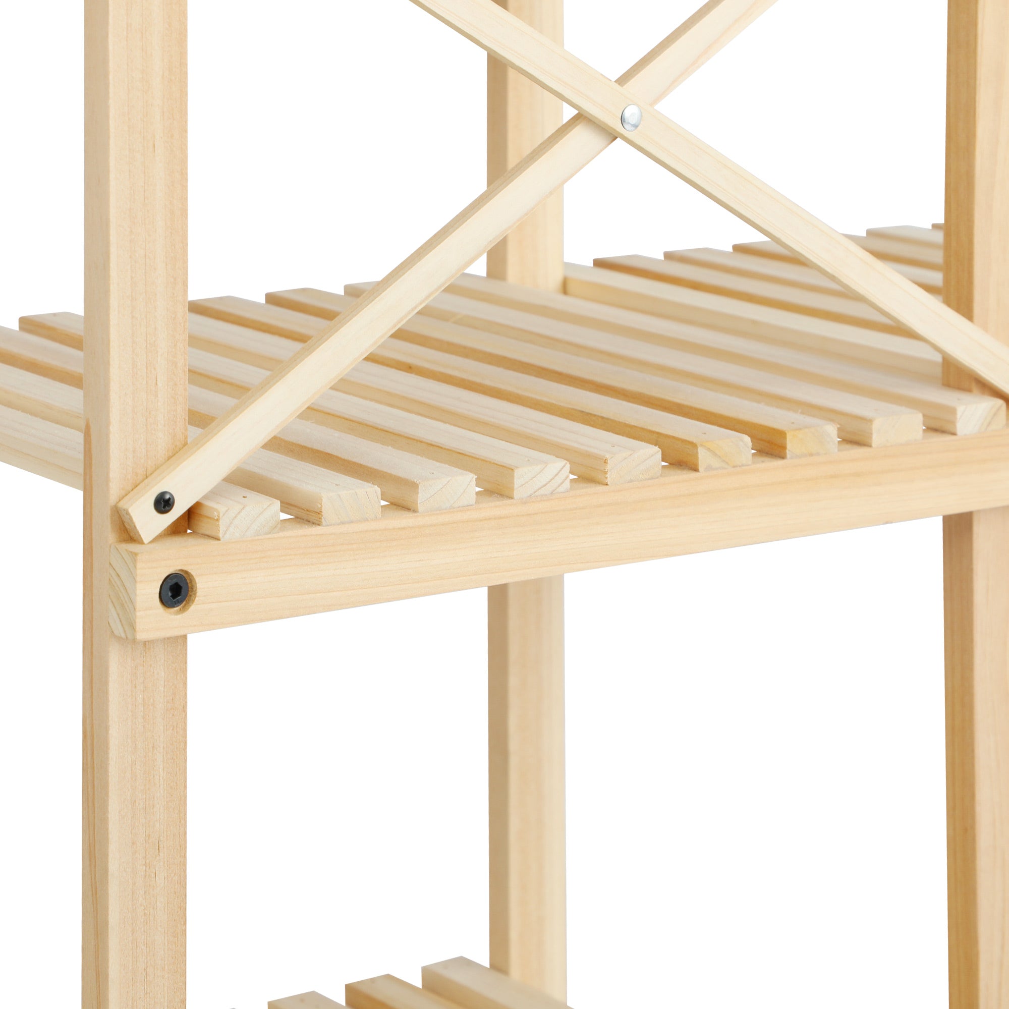 Livsip Bamboo Wood Plant Stand Flower Plants 6 Tiers Corner Display Shelves DIY - Sunyee