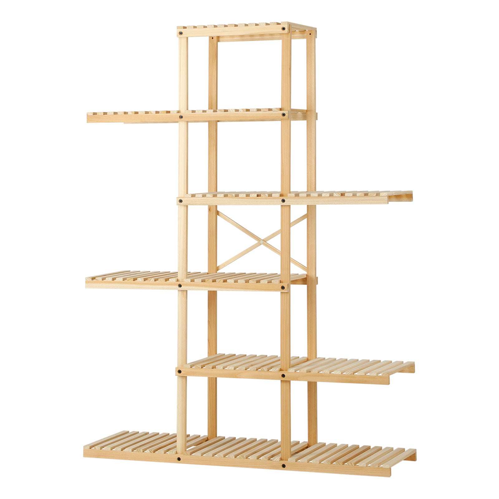 Livsip Bamboo Wood Plant Stand Flower Plants 6 Tiers Corner Display Shelves DIY - Sunyee