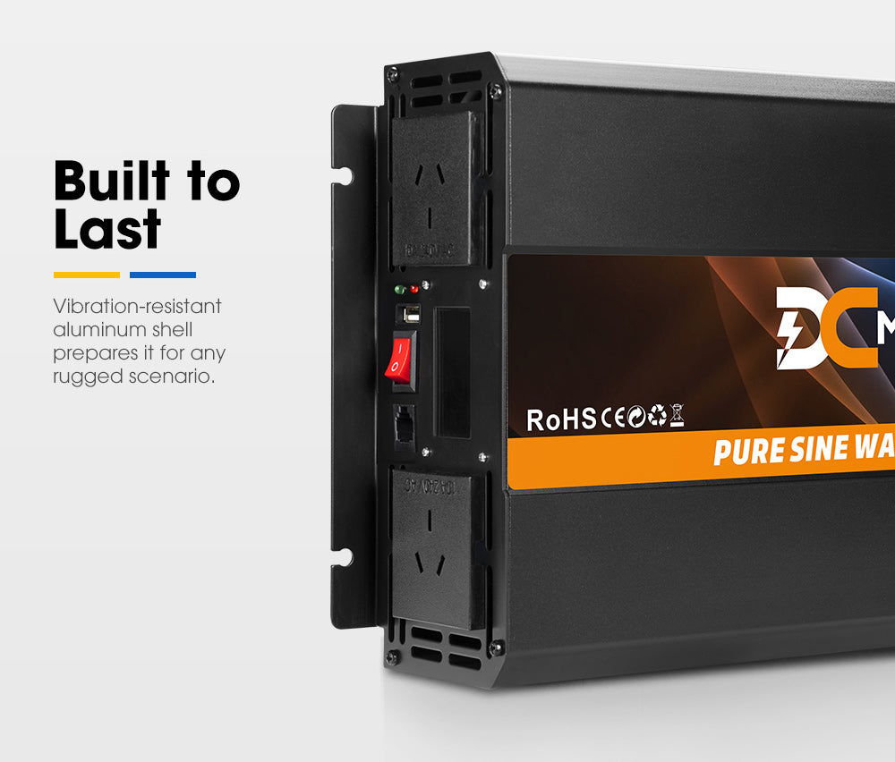 DC MONT Pure Sine Wave Power Inverter 3000W/6000W 12V to 240V Caravan Camping - Sunyee