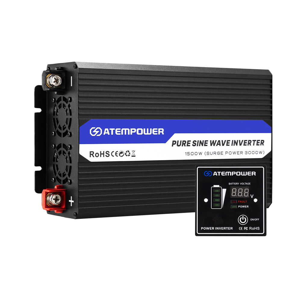 Atem Power 1500W/3000W 12V to 240V Pure Sine Wave Power Inverter - Sunyee