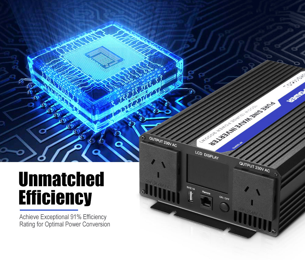 Atem Power 1500W/3000W 12V to 240V Pure Sine Wave Power Inverter - Sunyee