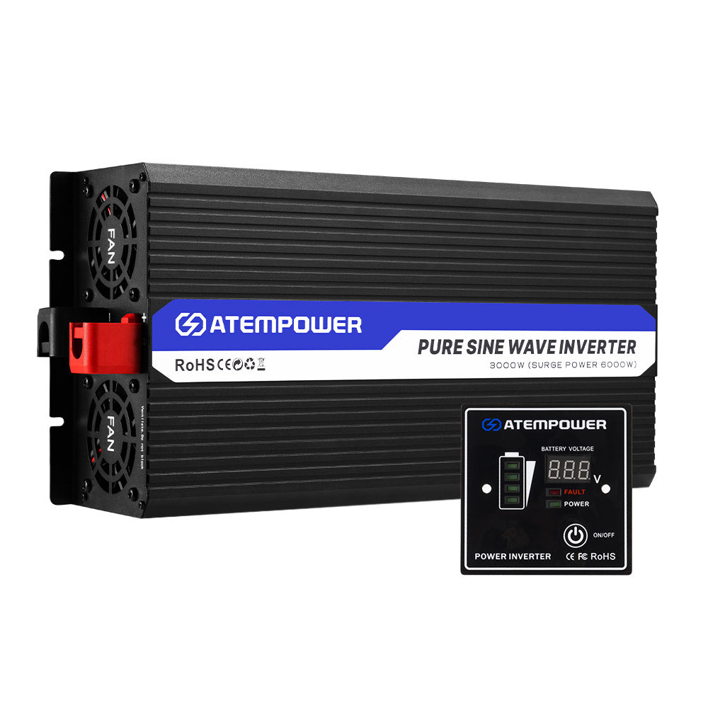 Atem Power 12V to 240V 3000W/6000W Pure Sine Wave Power Inverter - Sunyee