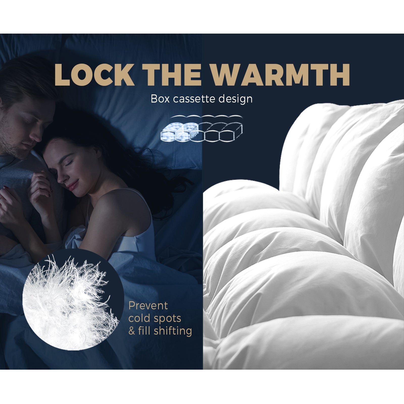 Bedra Duck Down Feather Quilt 500GSM Duvet Doona Blanket Queen All Season - Sunyee