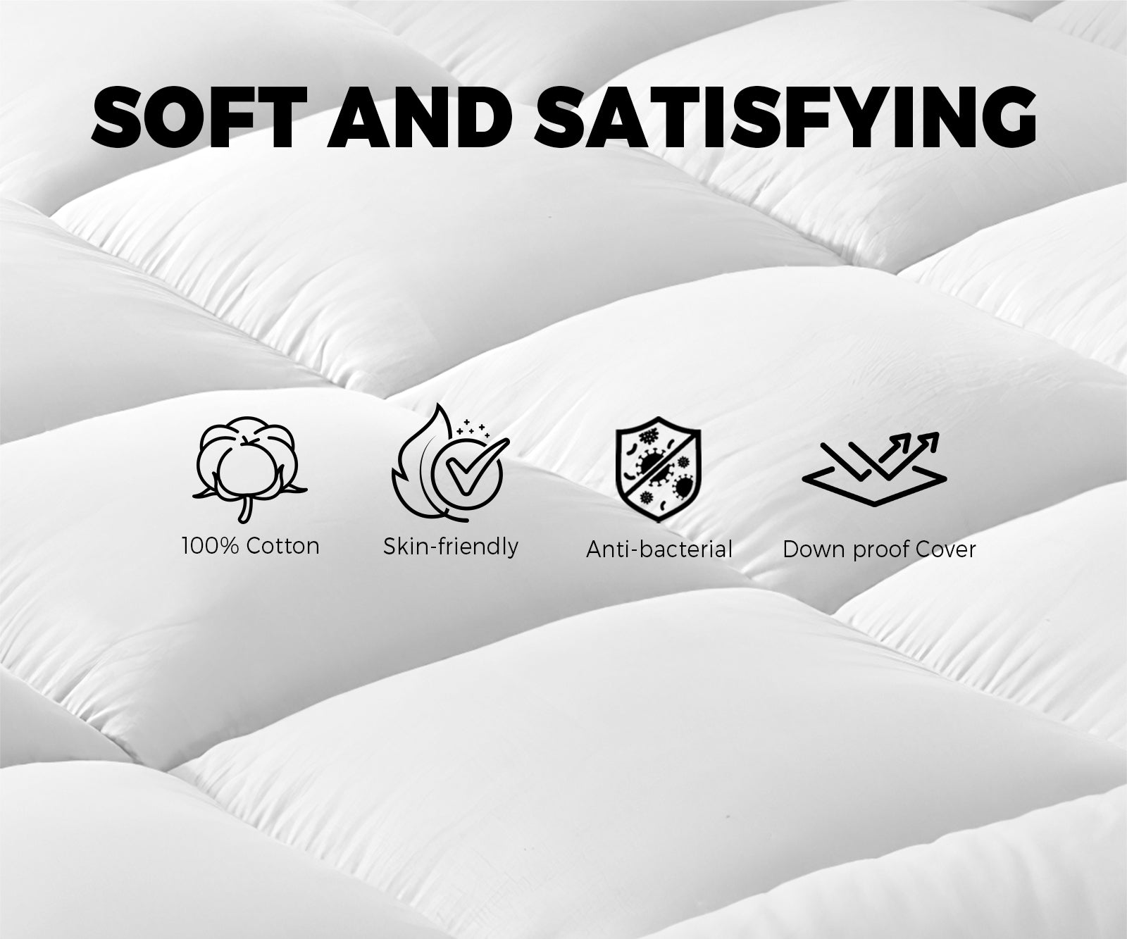 Bedra Goose Down Feather Quilt 500/800GSM Winter Summer Duvet Doona Quilts - Sunyee