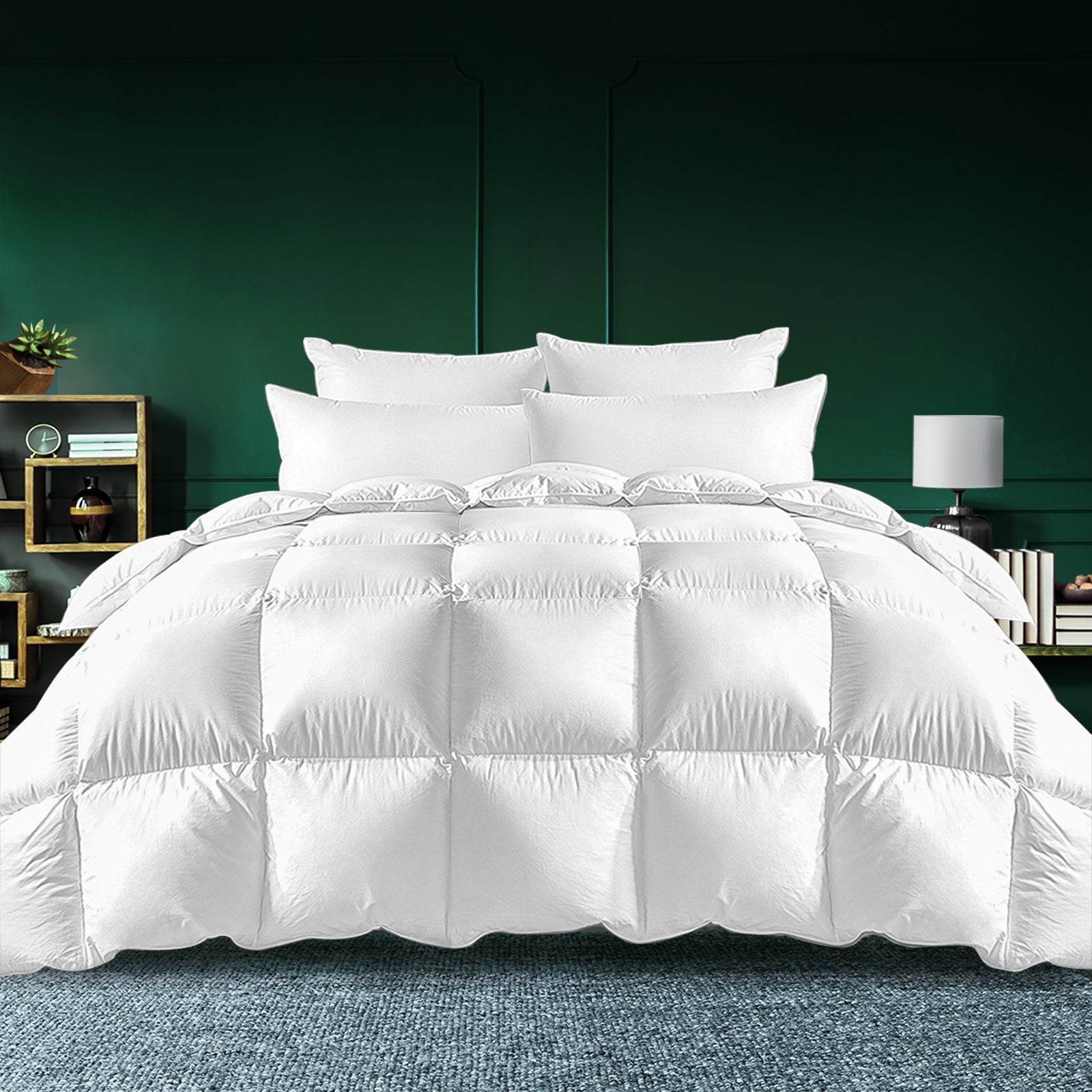 Bedra Goose Down Feather Quilt 500/800GSM Winter Summer Duvet Doona Quilts - Sunyee