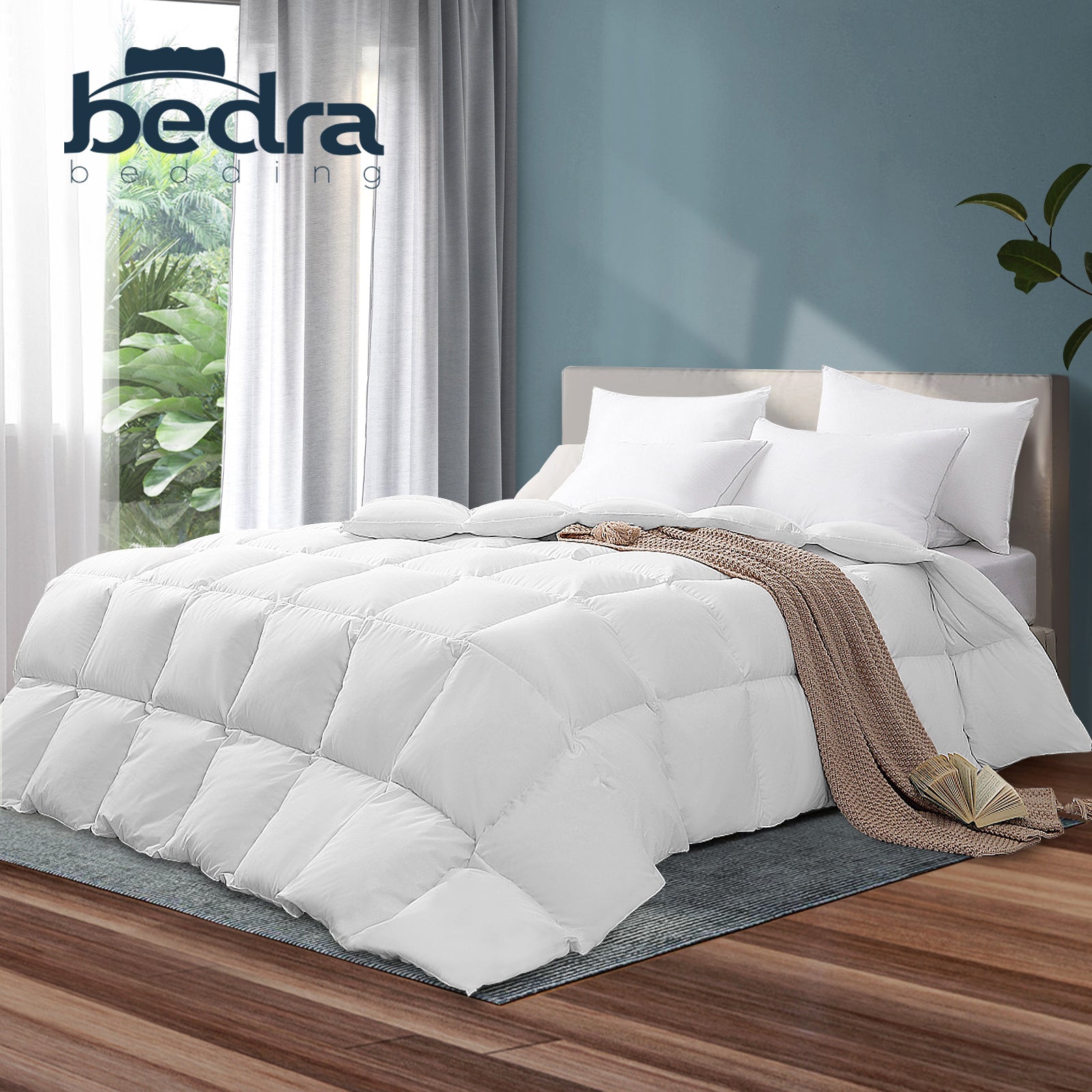 Bedra Goose Down Feather Quilt 700GSM Duvet Doona Winter Blanket Queen - Sunyee