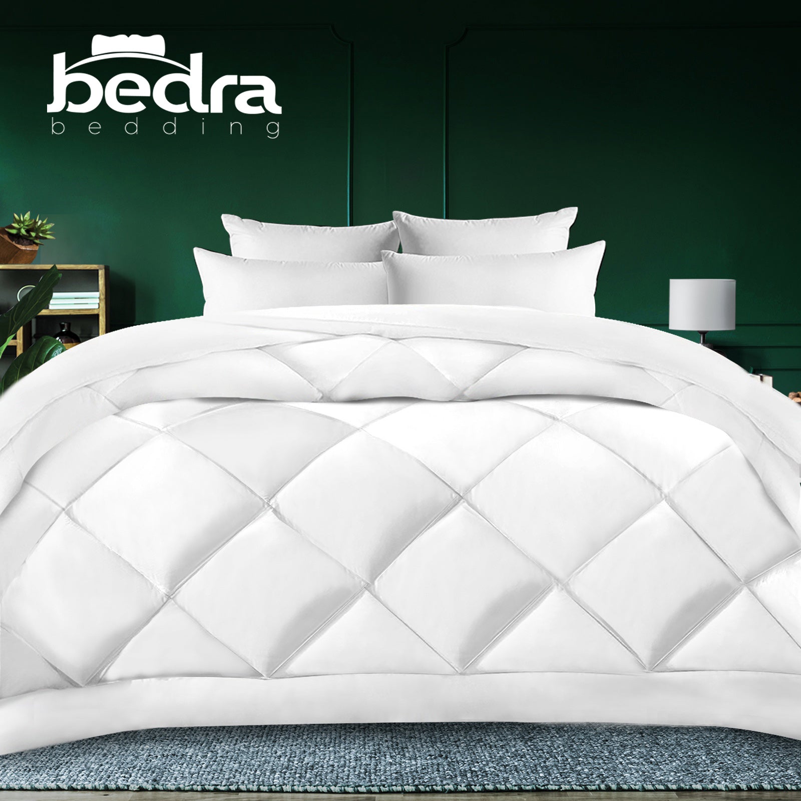 Bedra Microfibre Bamboo Quilt 400GSM Summer Winter Duvet Doona All Season Double - Sunyee