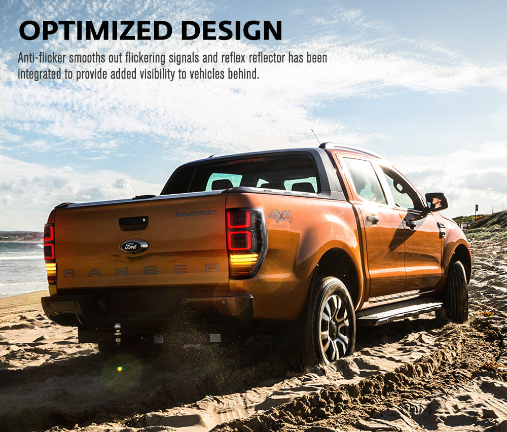VLAND LED Tail Lights For Ford Ranger PX1 PX2 Wildtrak T6 XL XLT XLS 2012-2021 - Sunyee