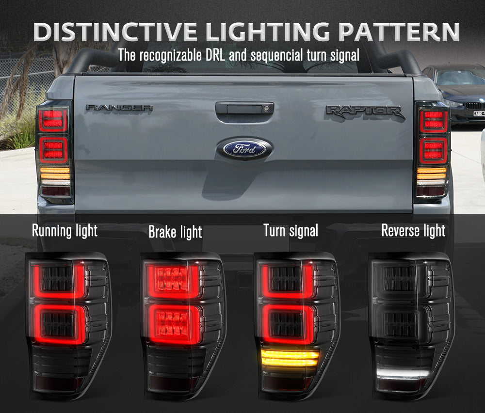 VLAND LED Headlights + LED Tail Lights for Ford Ranger 2015-2020 Wildtrak Raptor - Sunyee