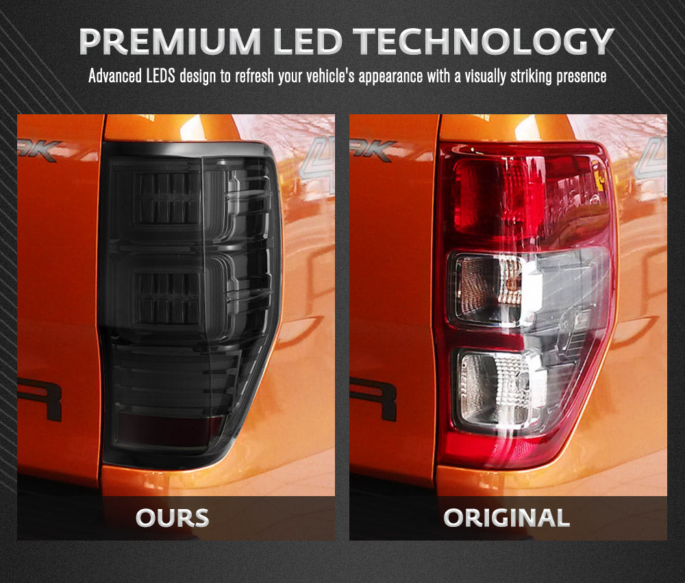 VLAND LED Tail Lights For Ford Ranger PX1 PX2 Wildtrak T6 XL XLT XLS 2012-2021 - Sunyee