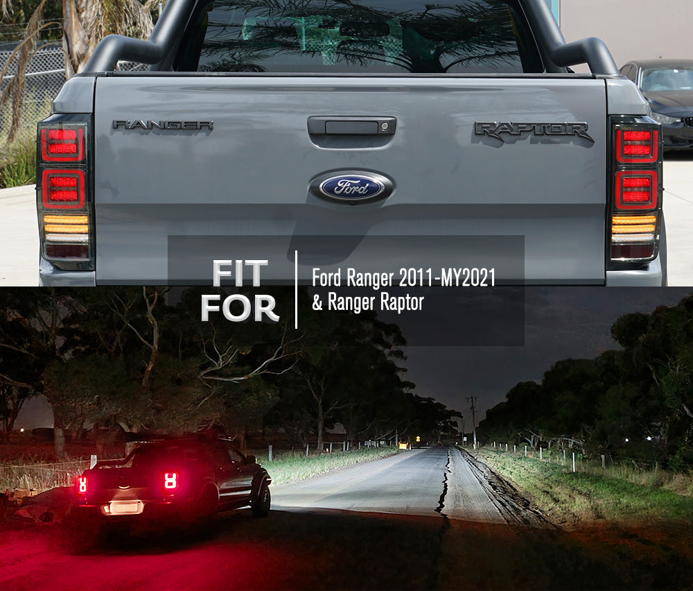 VLAND LED Tail Lights For Ford Ranger PX1 PX2 Wildtrak T6 XL XLT XLS 2012-2021 - Sunyee