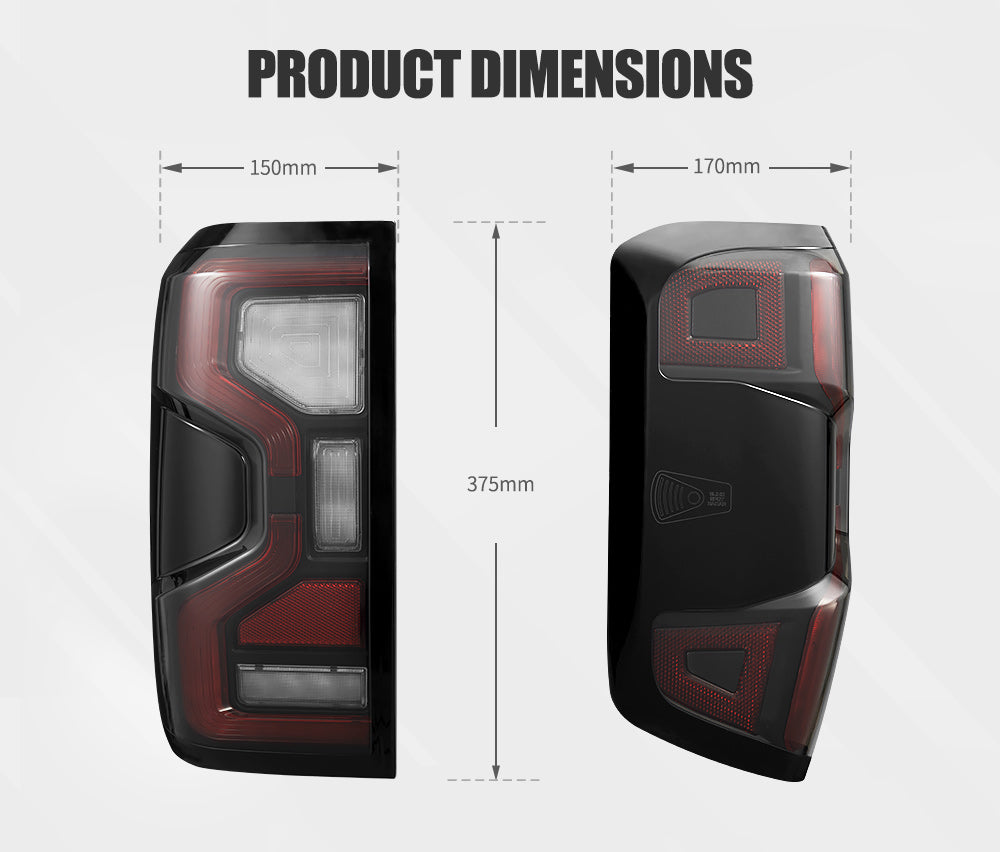 MOBI Pair LED Tail Lights For Ford Ranger XL XLS XLT SPORT MY 2023 - on - Sunyee