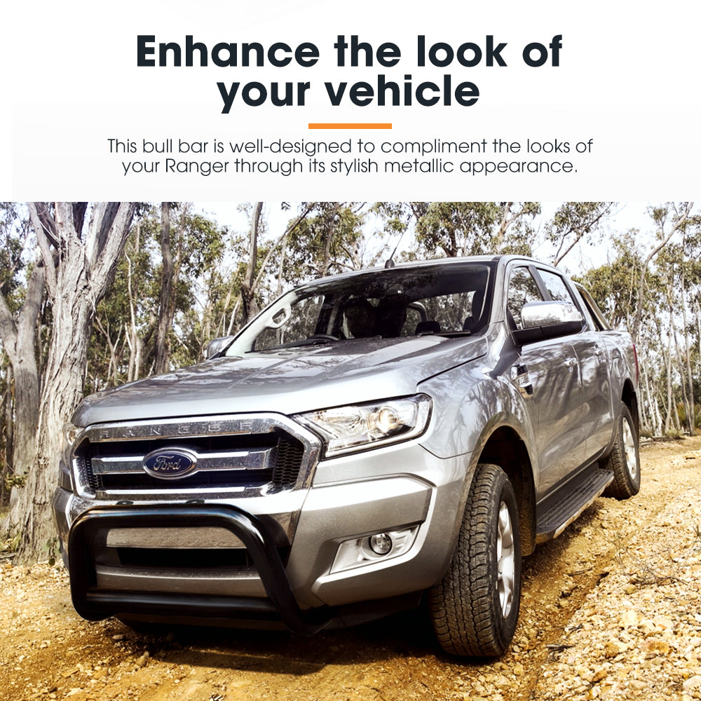 Nudge Bar 3" Grille Guard for Ford Ranger T6 T7 PX 2012-2018 Matt Black - Sunyee