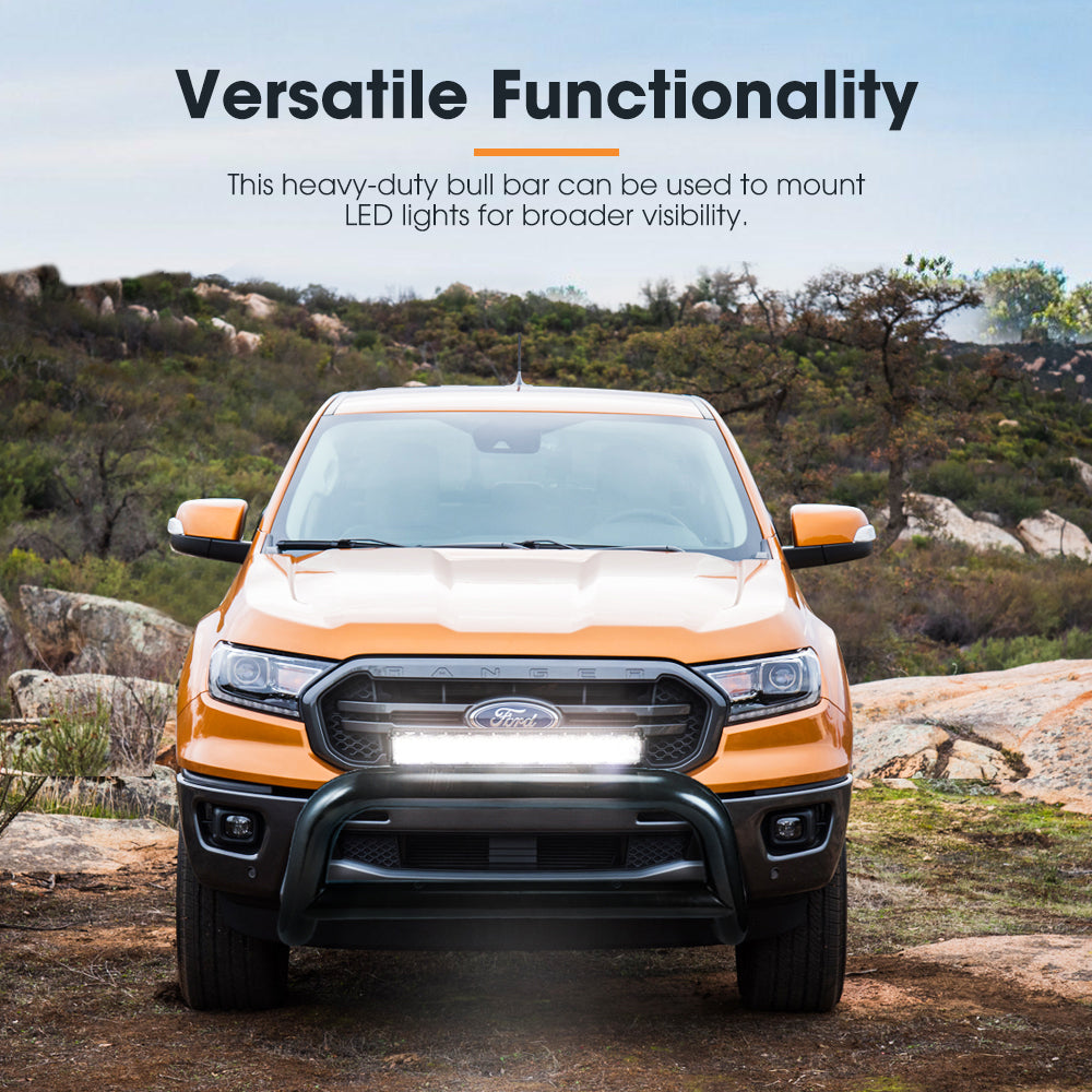 Nudge Bar 3" Grille Guard for Ford Ranger T6 T7 PX 2012-2018 Matt Black - Sunyee