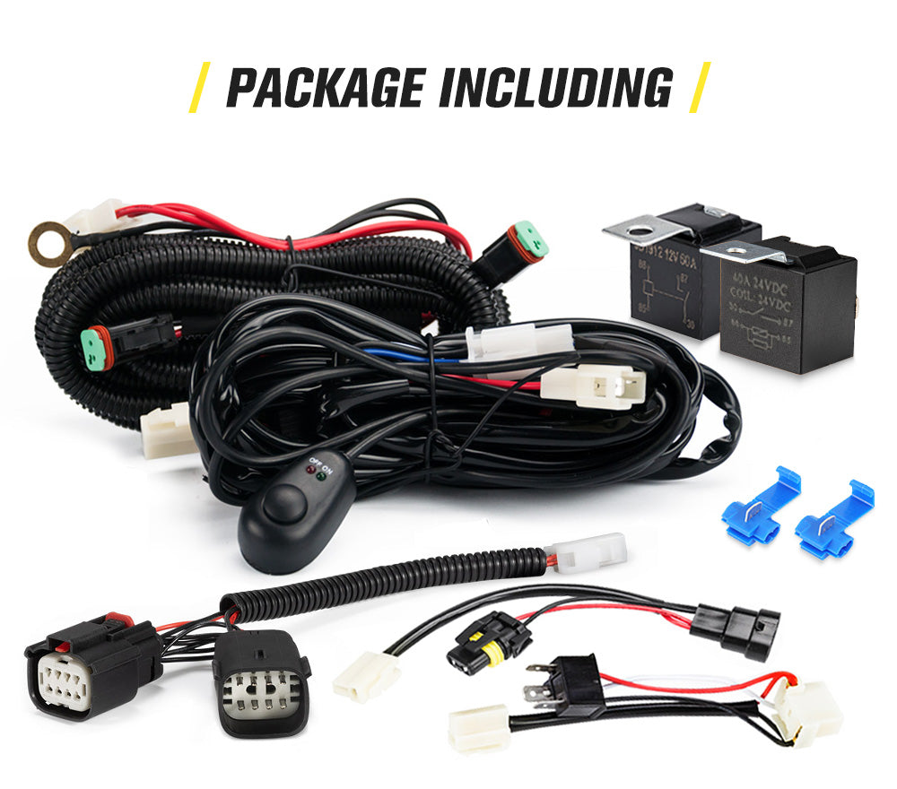 Lightfox Wiring Harness Kit for Ford Ranger Raptor Everest Plug and Play - Sunyee