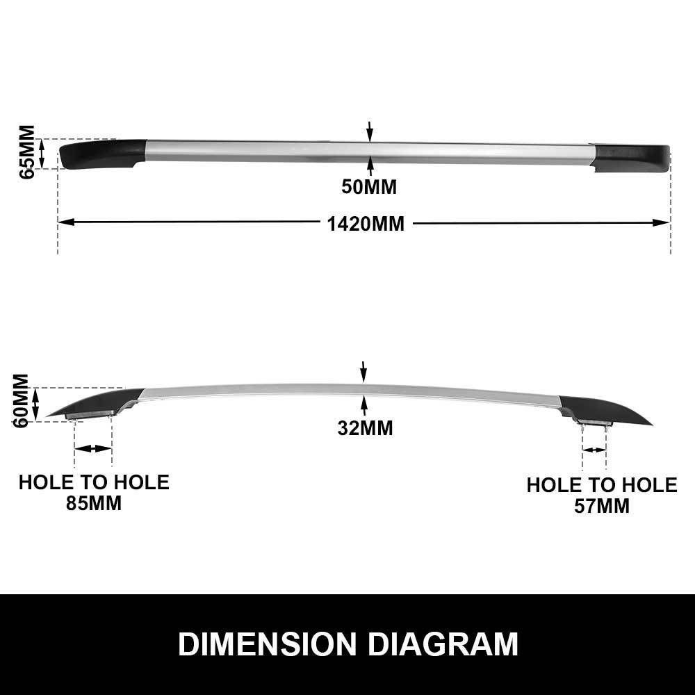 Alloy Roof Rail for Ford Ranger Wildtrak Raptor PX1 PX2 2012-2018 OEM - Sunyee