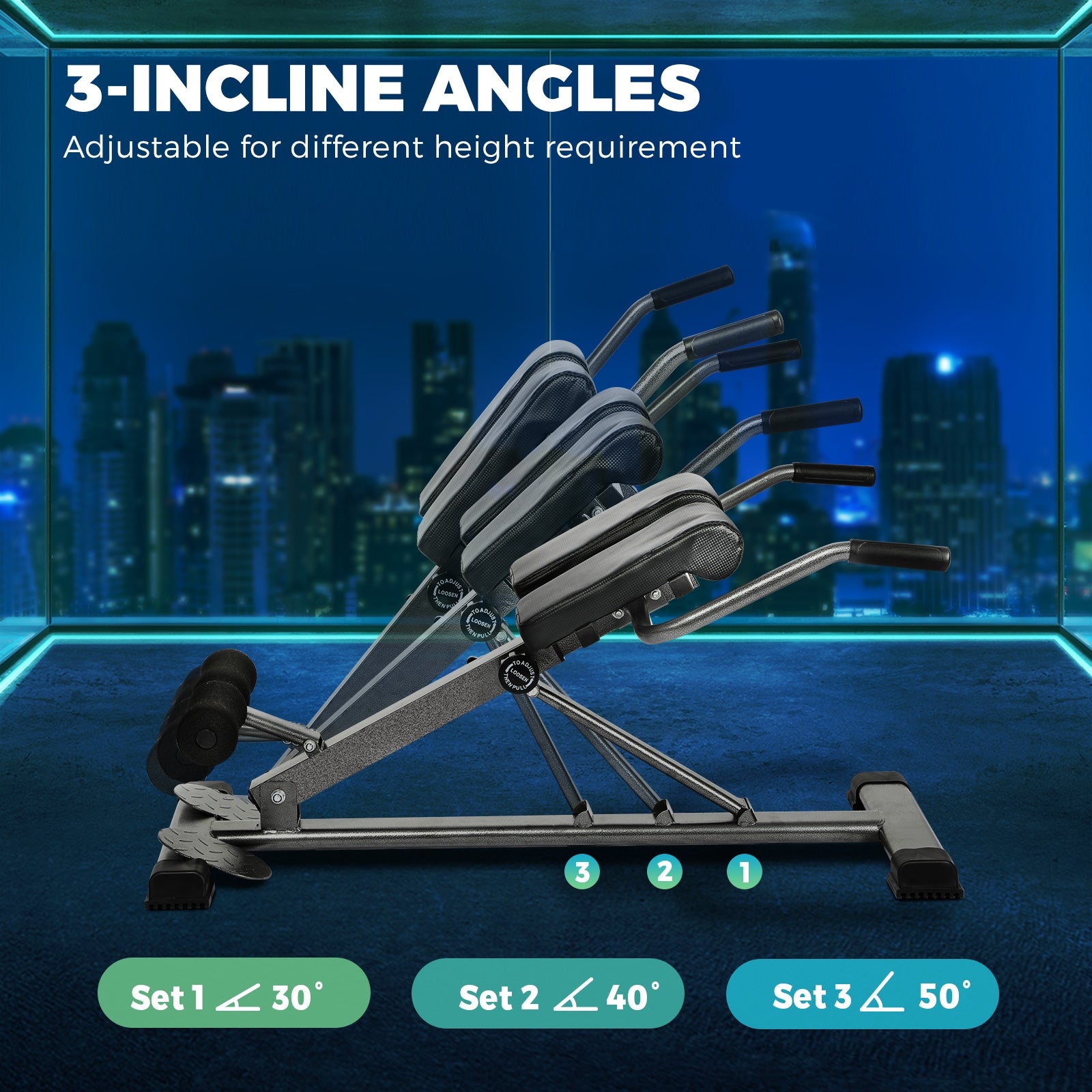 Finex Weight Bench Back Hyperextension Roman Chair Home Gym Equipments Fitness - Sunyee