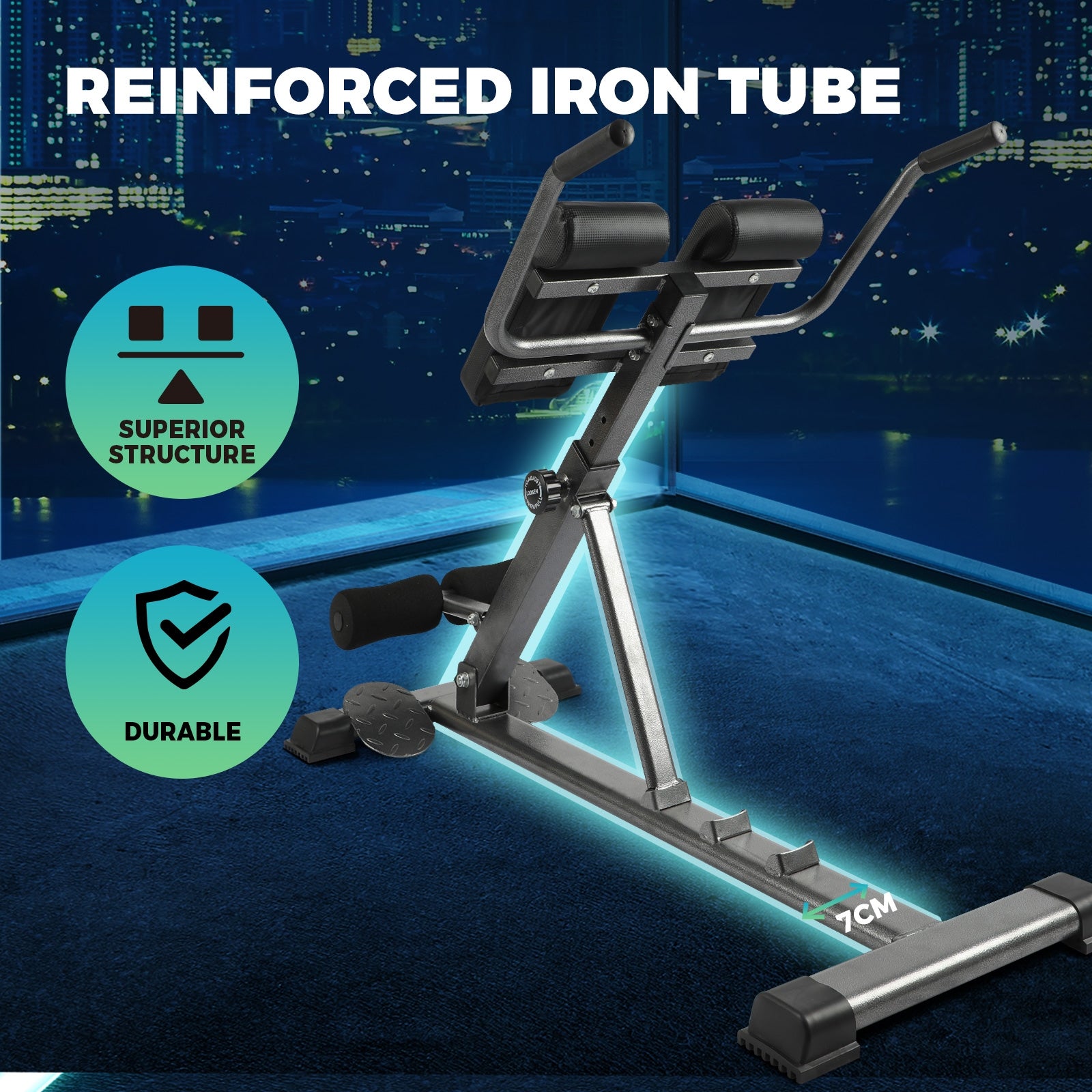 Finex Weight Bench Back Hyperextension Roman Chair Home Gym Equipments Fitness - Sunyee