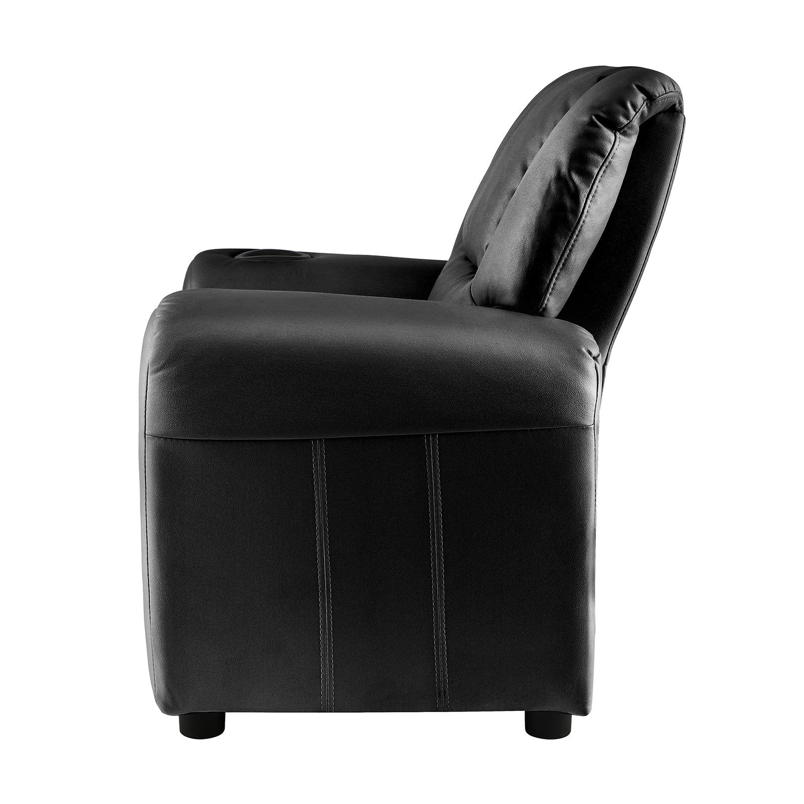 Oikiture Kids Recliner Sofa Children Lounge Chair PU Leather Couch Armchair Black - Sunyee