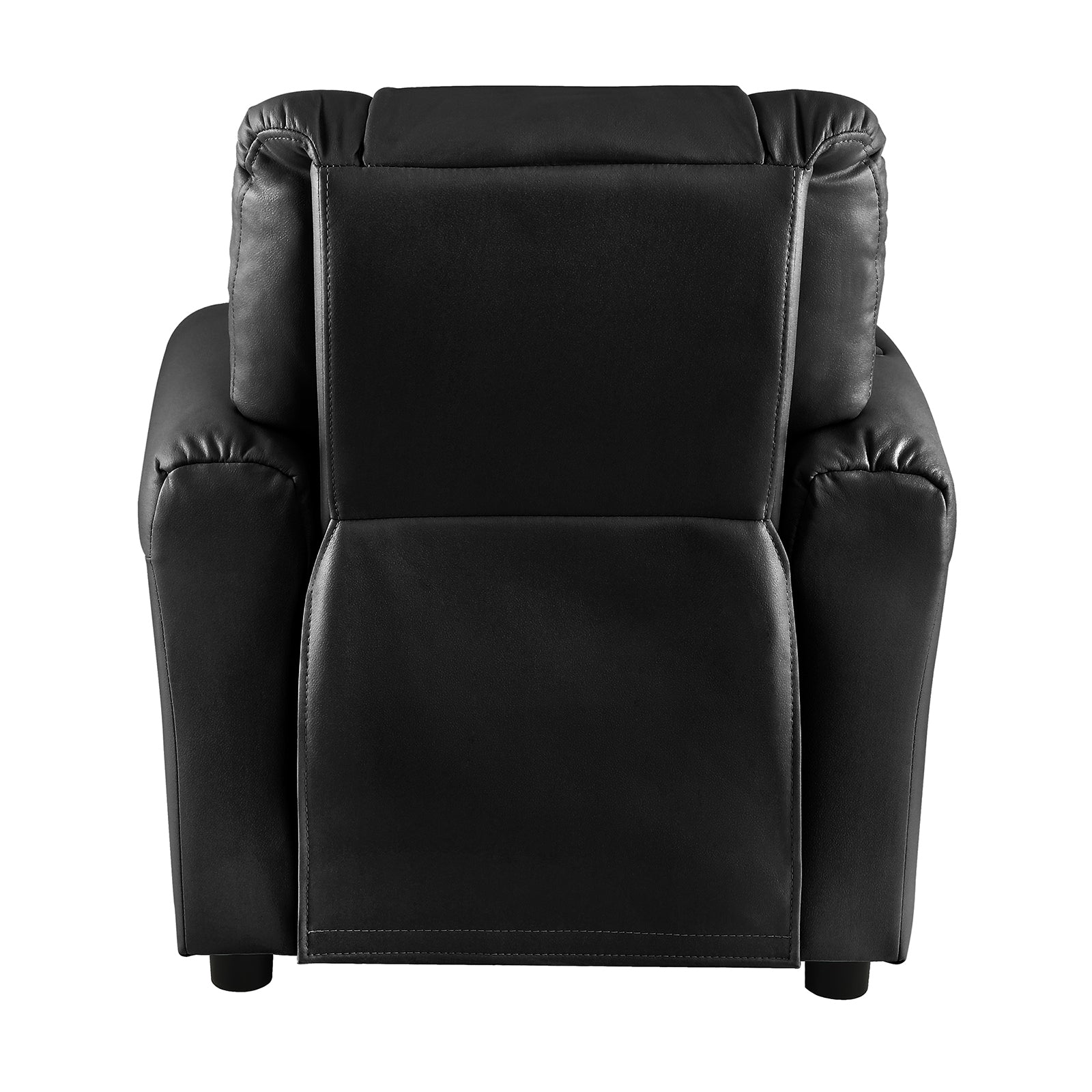 Oikiture Kids Recliner Sofa Children Lounge Chair PU Leather Couch Armchair Black - Sunyee