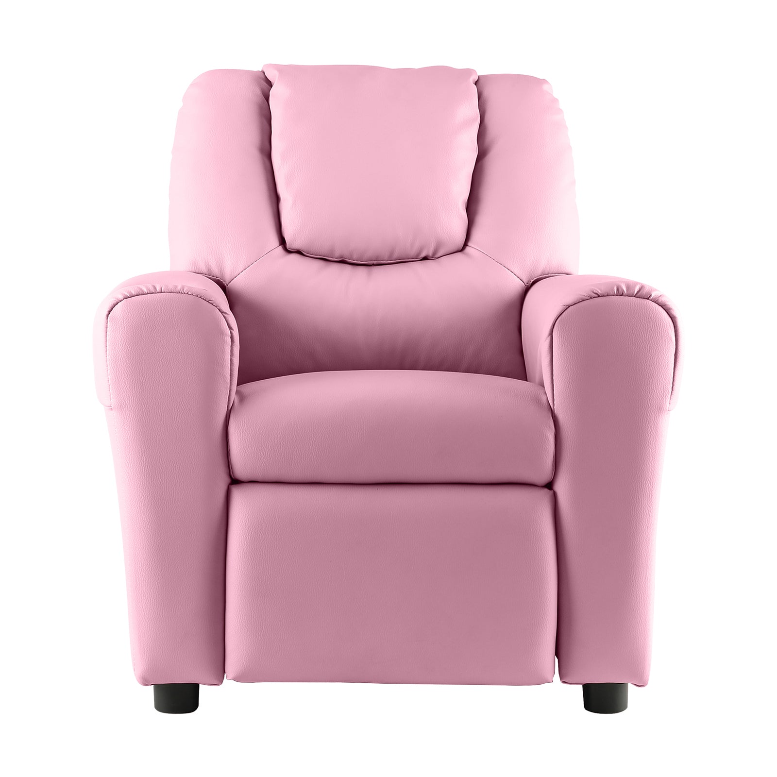 Oikiture Kids Recliner Chair Sofa Children Lounge PU Leather Couch Armchair Pink - Sunyee