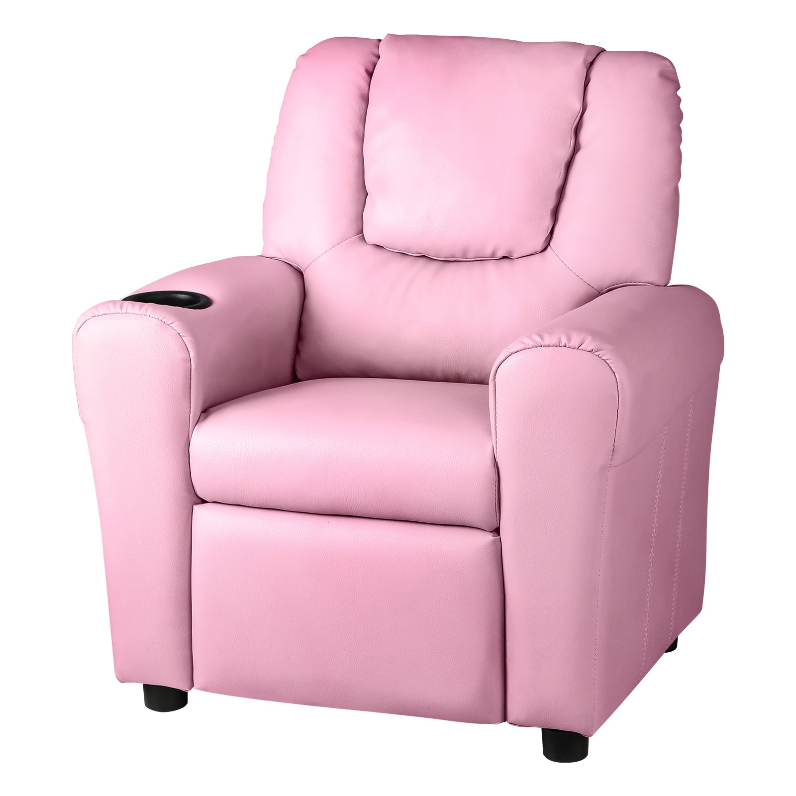 Oikiture Kids Recliner Chair Sofa Children Lounge PU Leather Couch Armchair Pink - Sunyee