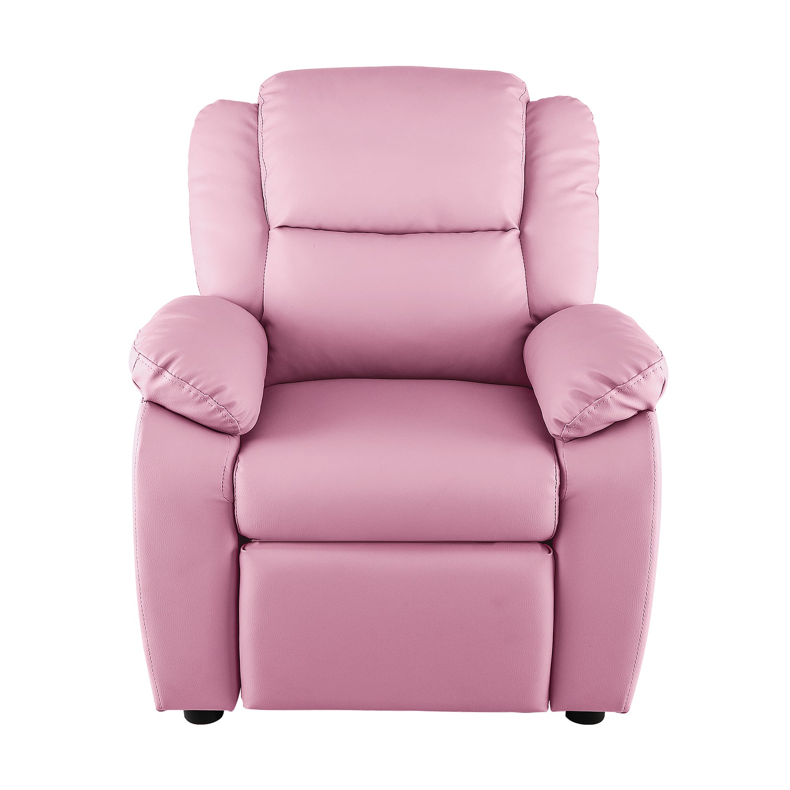 Oikiture Kids Recliner Chairs Children Lounge Sofa PU Armchair Storage Pink - Sunyee