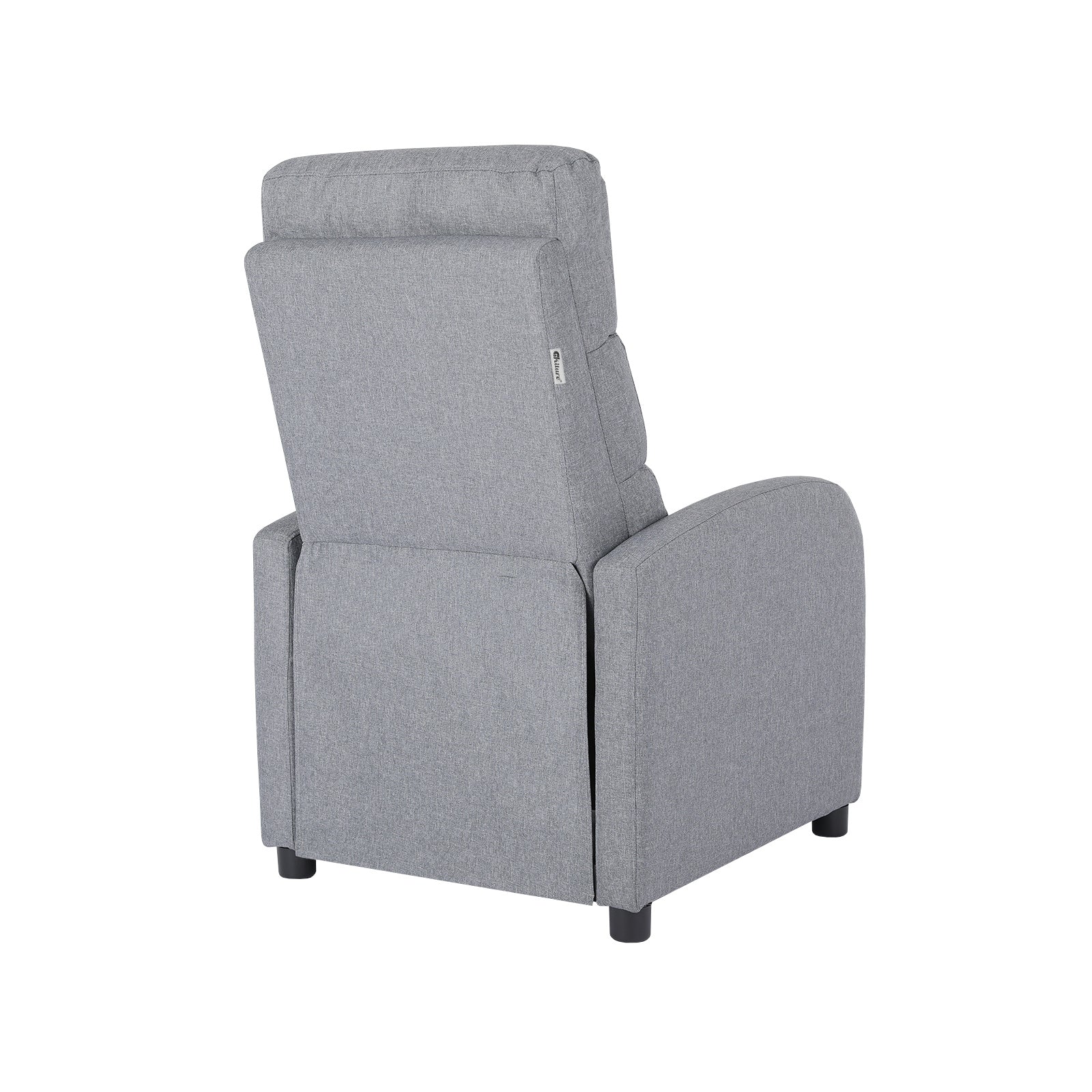 Oikiture Recliner Chair ArmChair Padded Sofa Lounge Adjustable Polyester Grey - Sunyee