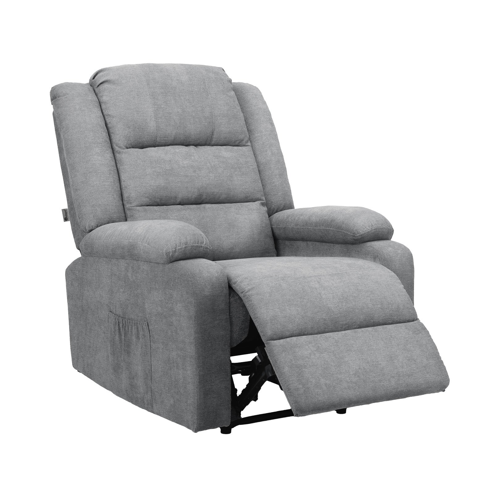 Oikiture Recliner Chair ArmChair Padded Lounge With Side Pocket Polyester/PU - Sunyee