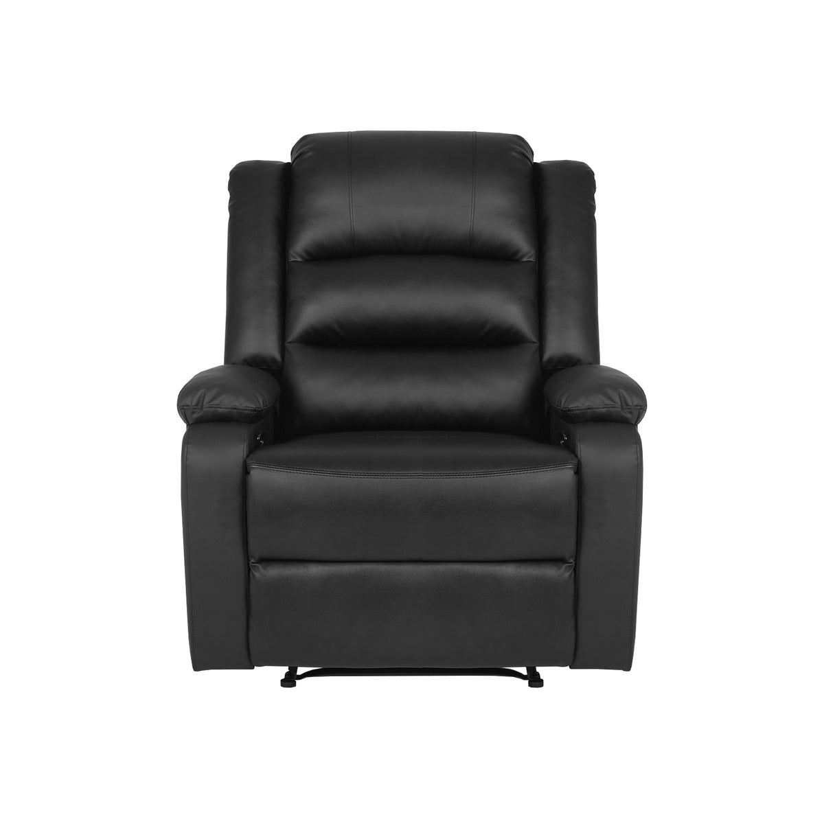 Oikiture Recliner Chair ArmChair Padded Lounge With Side Pocket Polyester/PU