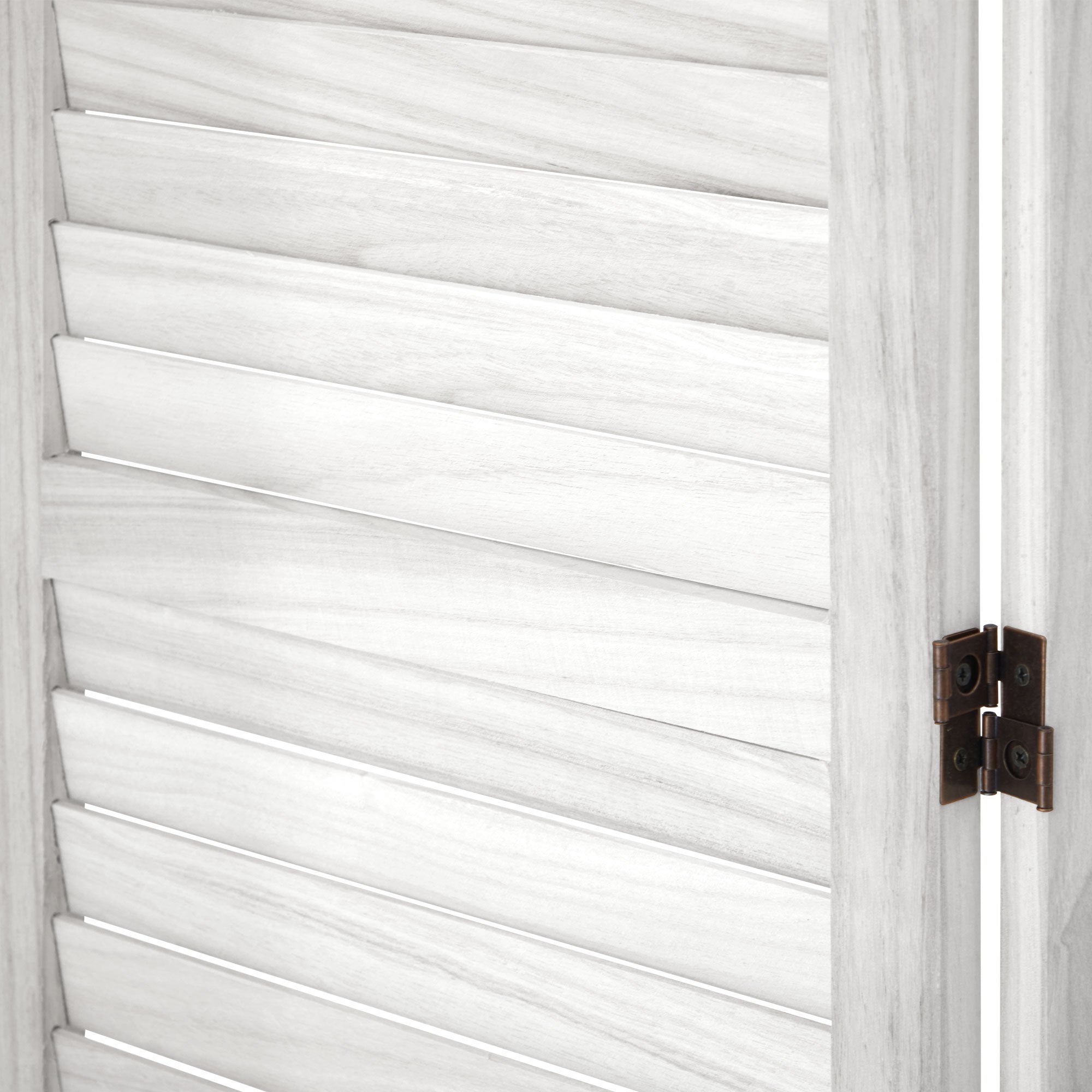 Oikiture 4 Panel Room Divider Privacy Screen Partition Timber Wooden Fold White - Sunyee