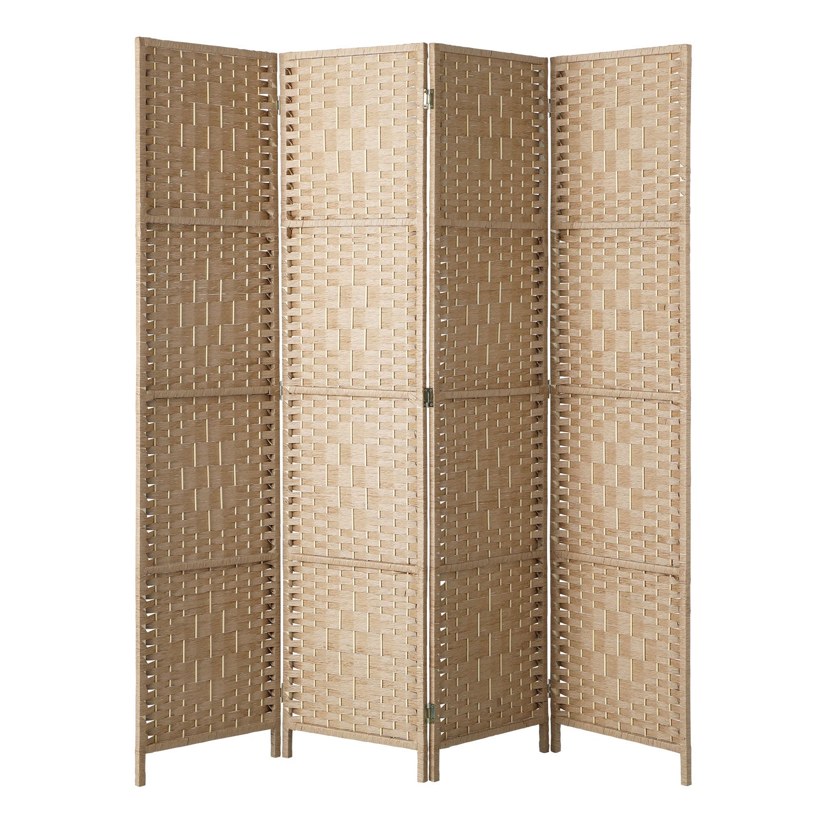 Oikiture 4/6/8 Panel Room Divider Privacy Screen Dividers Woven Wood Fold Stand - Sunyee