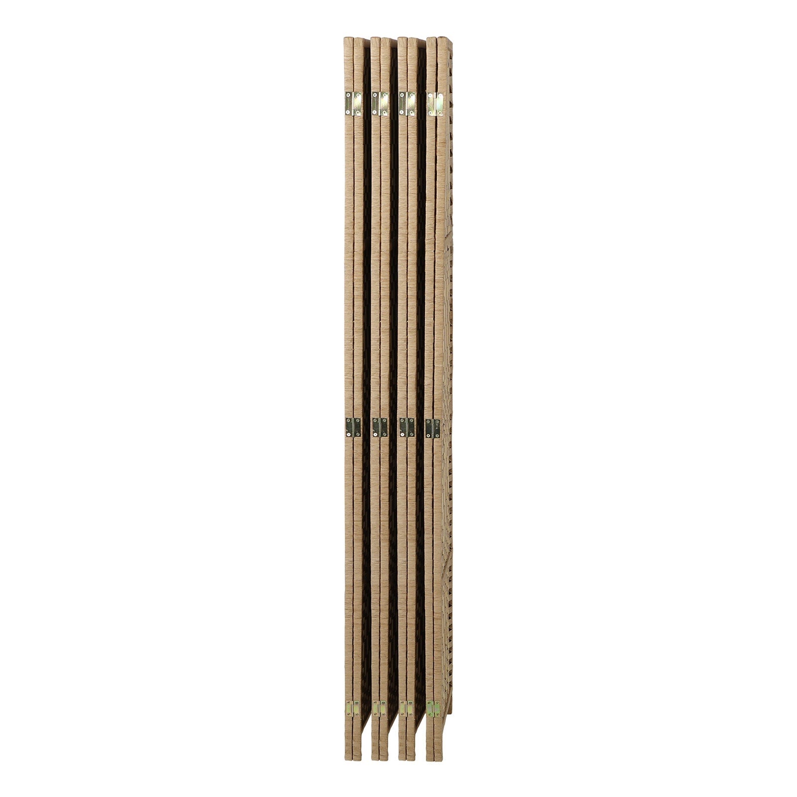 Oikiture 8 Panel Room Divider Privacy Screen Dividers Woven Wood Fold Stand - Sunyee