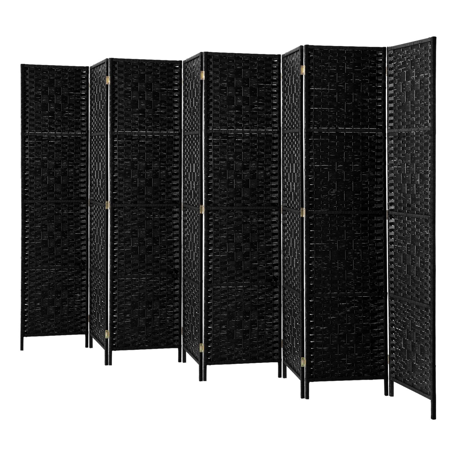 Oikiture 4/6/8 Panel Room Divider Privacy Screen Dividers Woven Wood Fold Stand - Sunyee