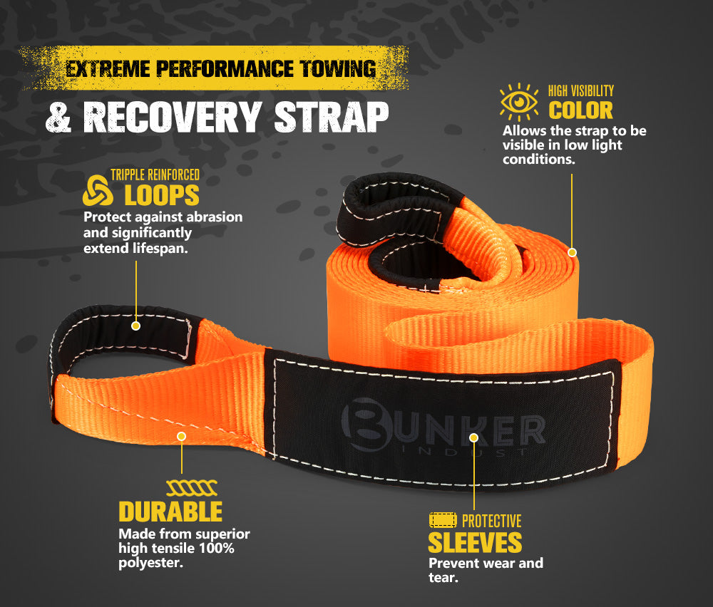 BUNKER INDUST 4WD Complete Recovery Kit 10PCS - Sunyee