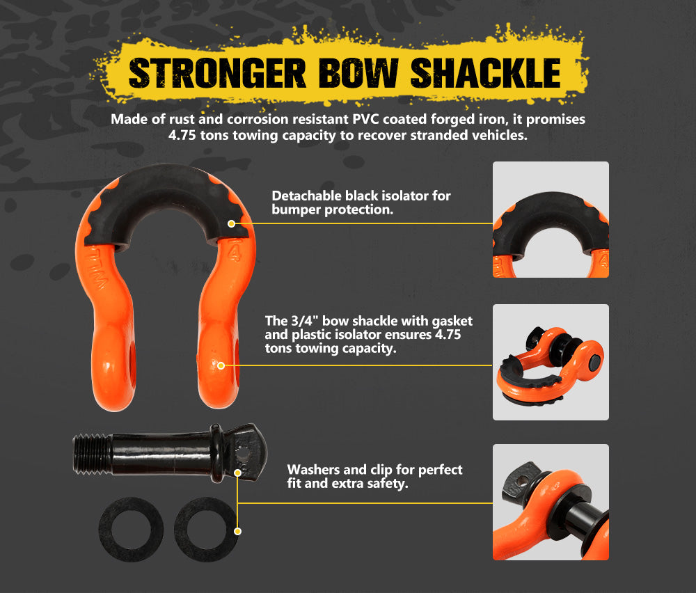 BUNKER INDUST 4WD Complete Recovery Kit 10PCS - Sunyee