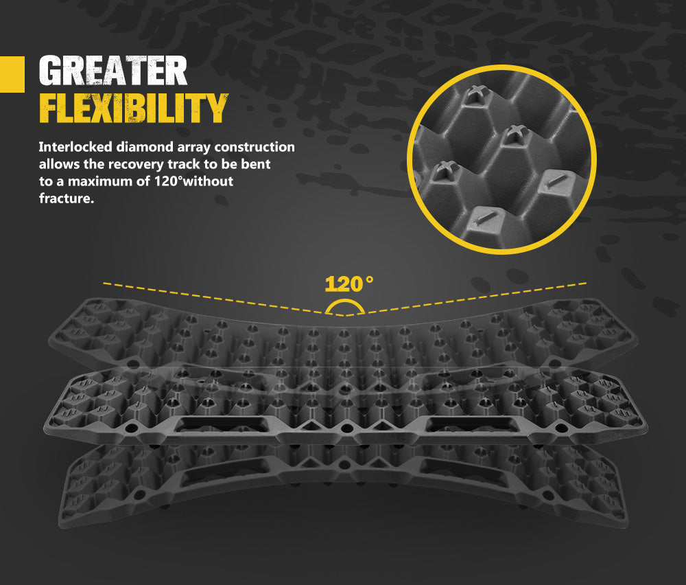 BUNKER INDUST Pair 10T Recovery Tracks Black - Sunyee