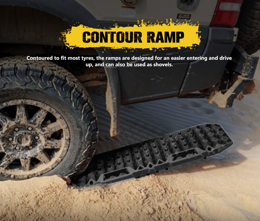 BUNKER INDUST Pair 10T Recovery Tracks Black - Sunyee