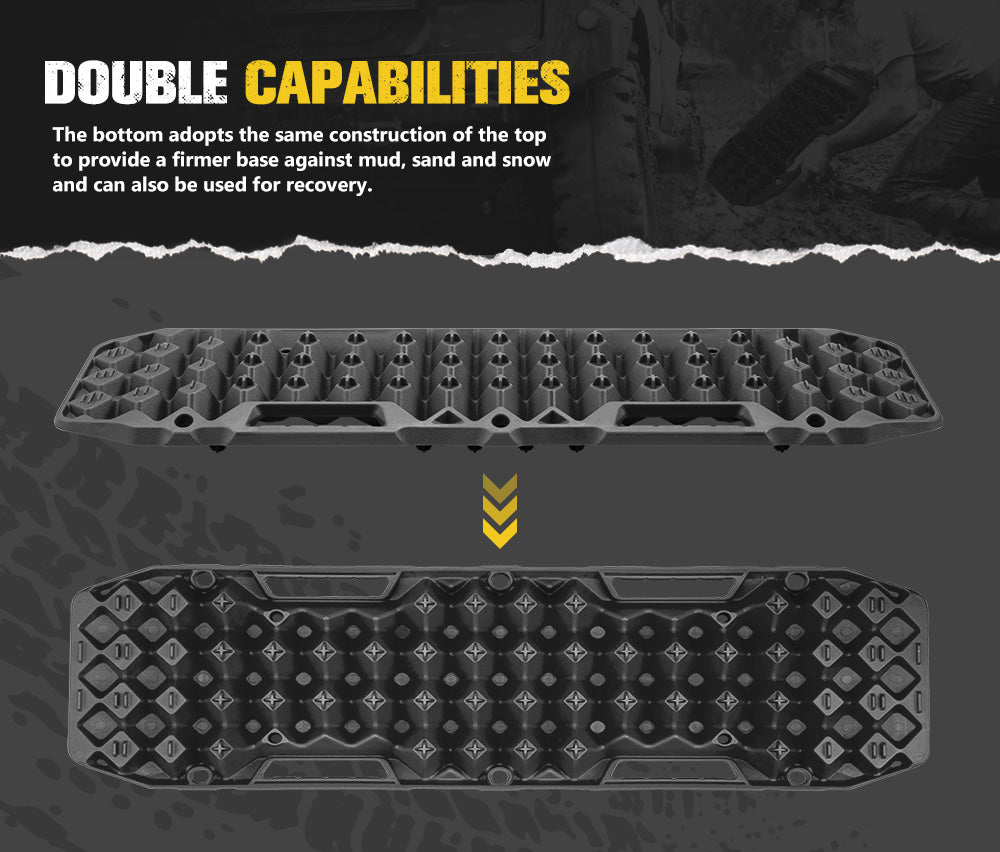 BUNKER INDUST Pair 10T Recovery Tracks Black - Sunyee